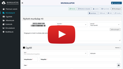 MunkalapTár - Szerviz munkalap készítés